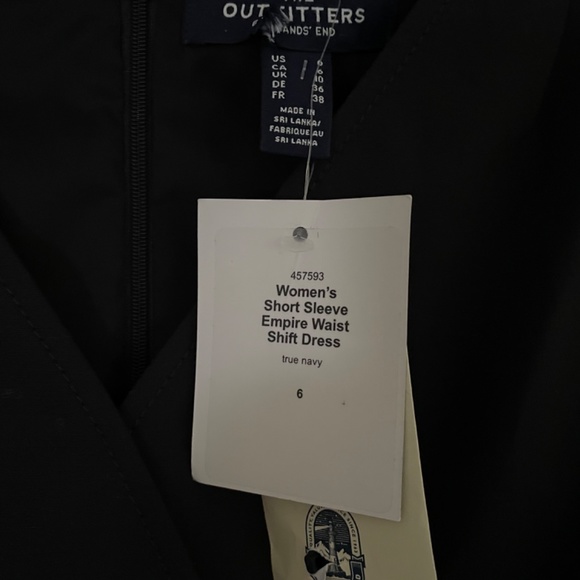 Lands’ End Women’s Empire Shift Dress True Navy US 6 NWT - Picture 3 of 6